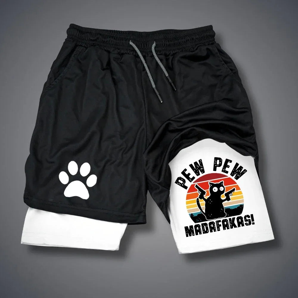 Running dog printed shorts,