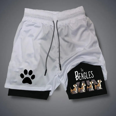 Running dog printed shorts,