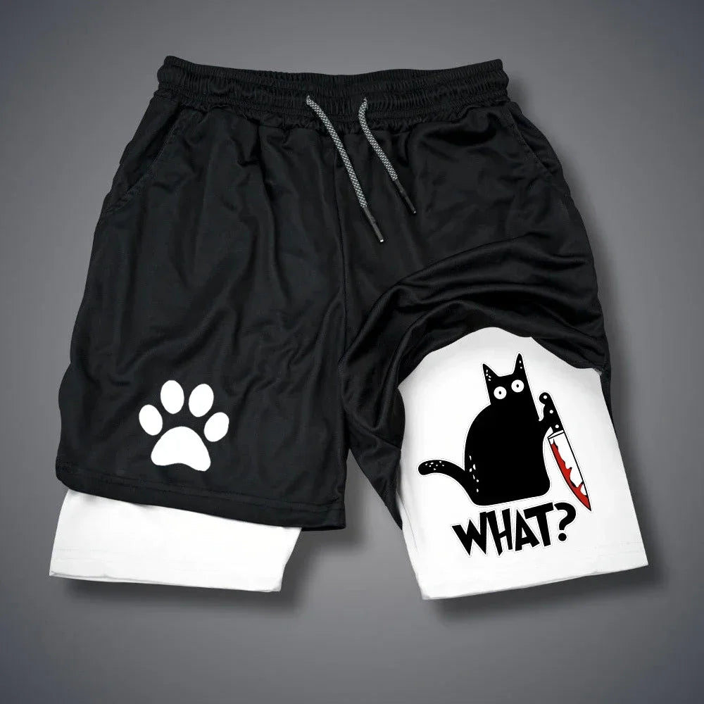Running dog printed shorts,