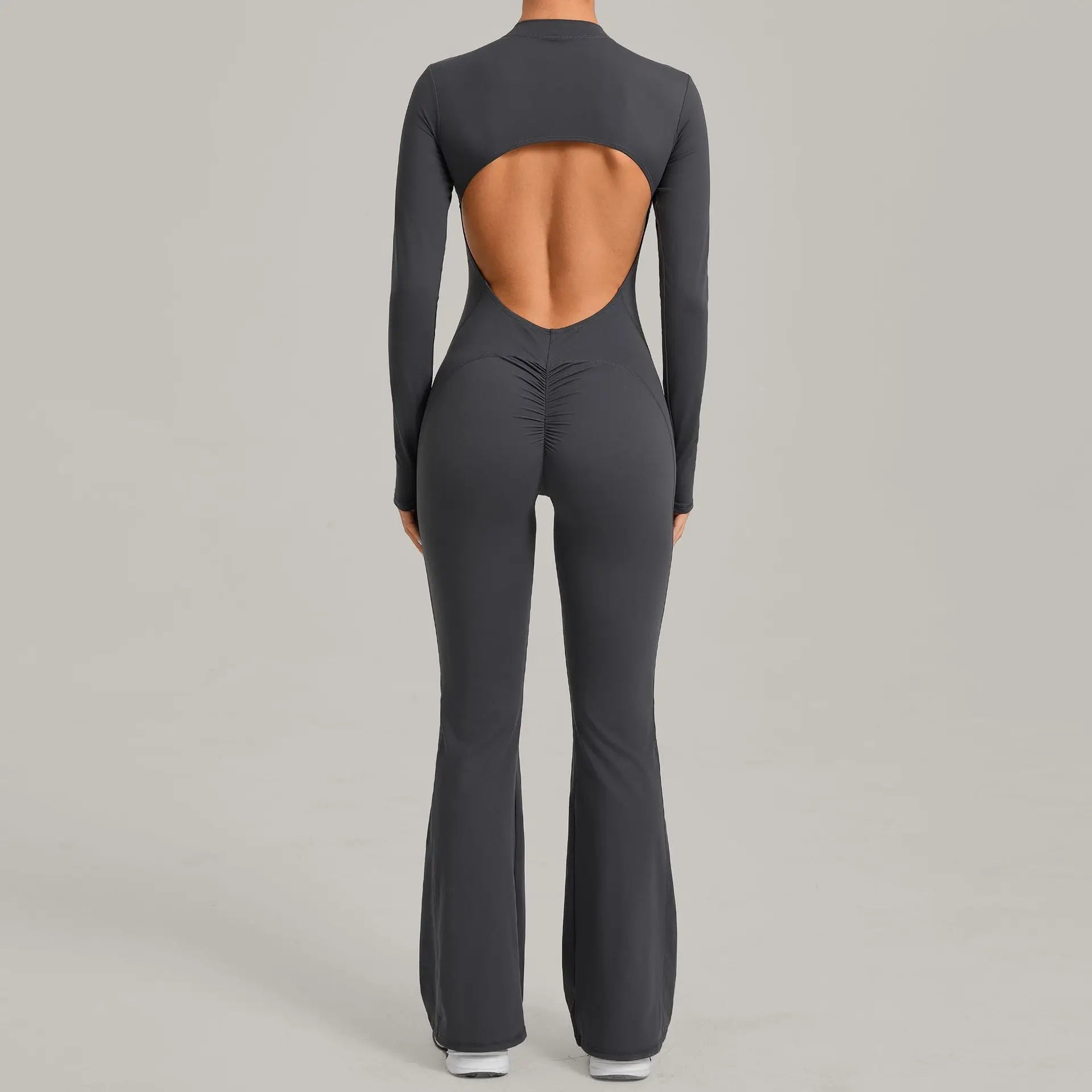 Women's Gym Workout Jumpsuit Half-zip