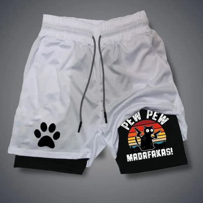 Running dog printed shorts,