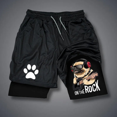 Running dog printed shorts,