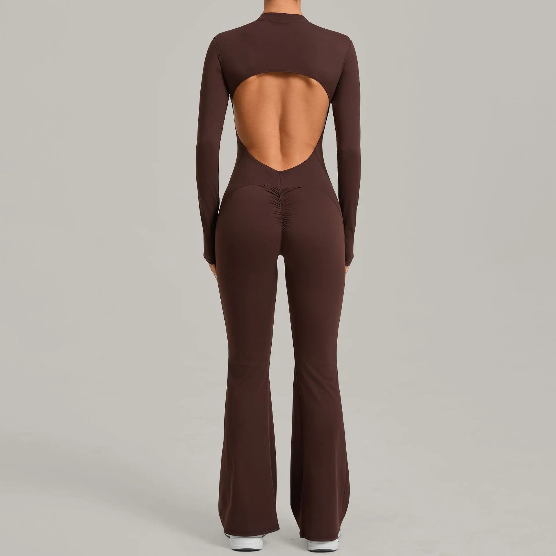 Women's Gym Workout Jumpsuit Half-zip