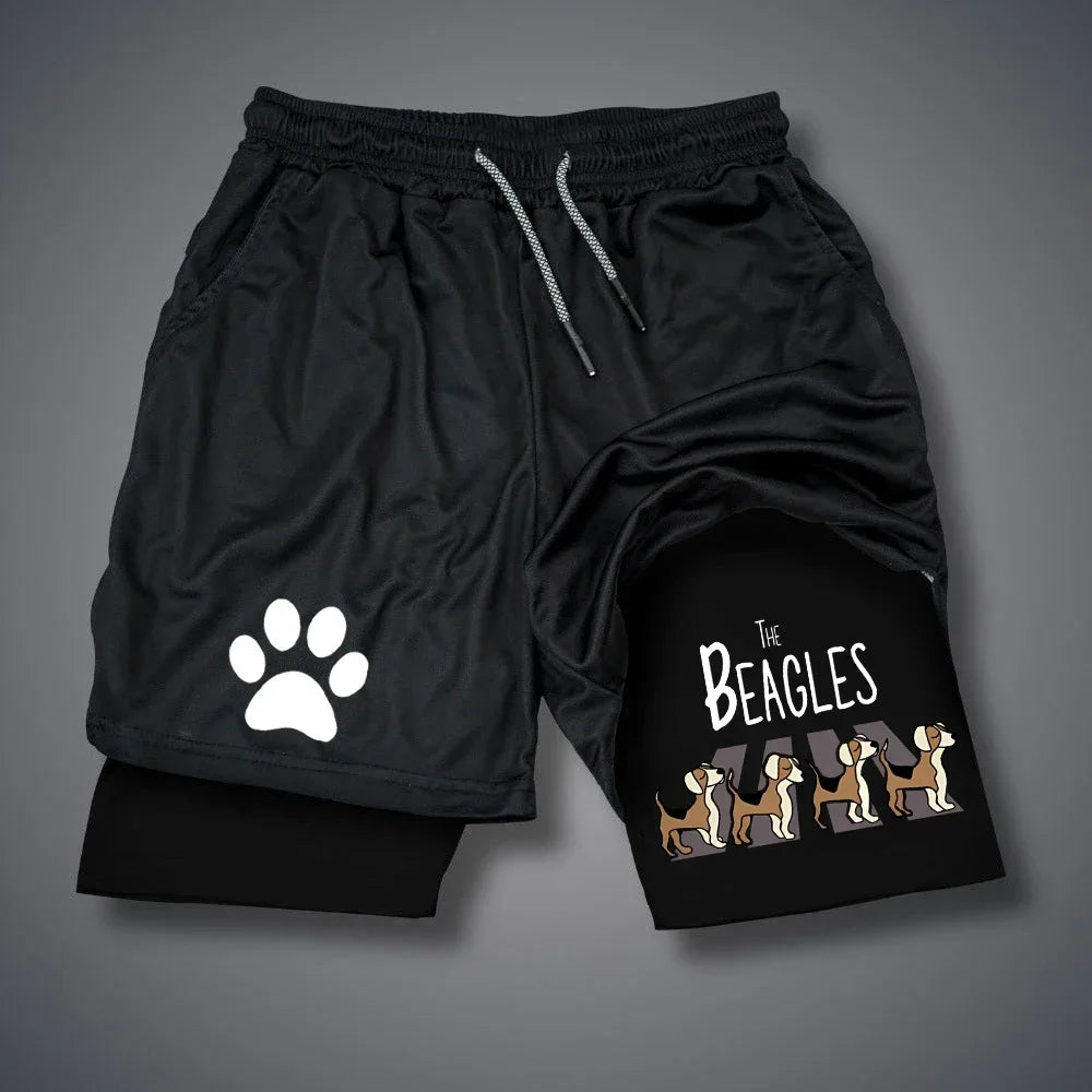 Running dog printed shorts,