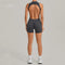 Women's Gym Workout Jumpsuit Half-zip