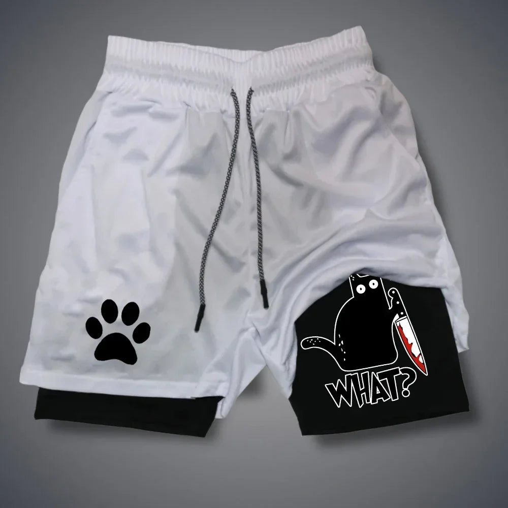 Running dog printed shorts,